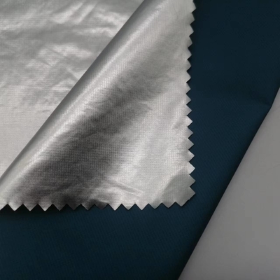 Silver Coated 100 Nylon Wind Breaker Fabric 70 Gsm Waterproof Windproof