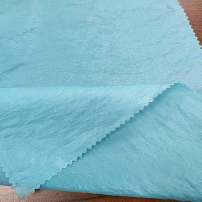 Tela instantânea chiffon do enrugamento de seda de prata brilhante para o vestido da camisa de Hanfu da saia da fase