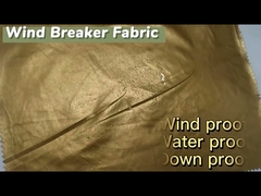 100% Polyester Winter Breaker Fabric Gold Foiled Waterproof